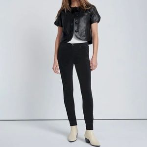 7 for all mankind VELVET HIGH WAIST SKINNY IN BLACK size 30 NWT